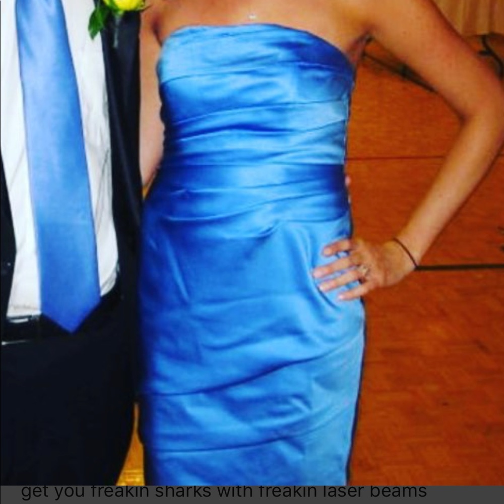 David’s bridal blue dress